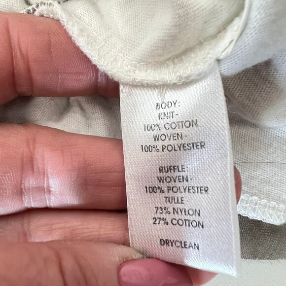 LOFT Layered Sheer Neutrals Sheath Dress 12  Feminine Coquette Twee Fairy  Y2K - Picture 5 of 6